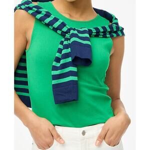 J.Crew Factory Women's Shell tank top Green Picnic Size Small